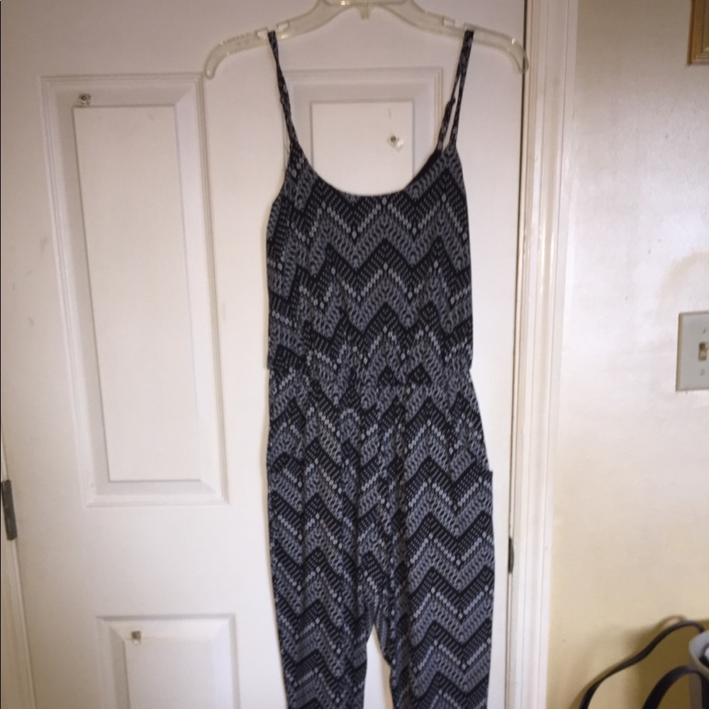Black and Whie Chevron Jumpsuit